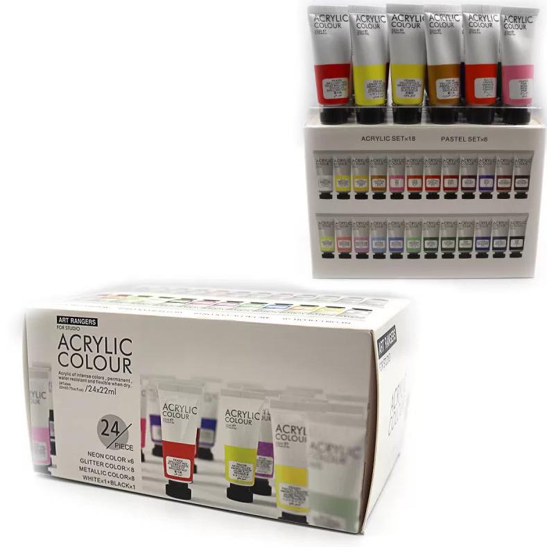 Акрилові фарби ART RANGER 24 кольори по 22 мл - фото 2 Акрилові фарби ART RANGER 24 кольори по 22 мл - фото 2