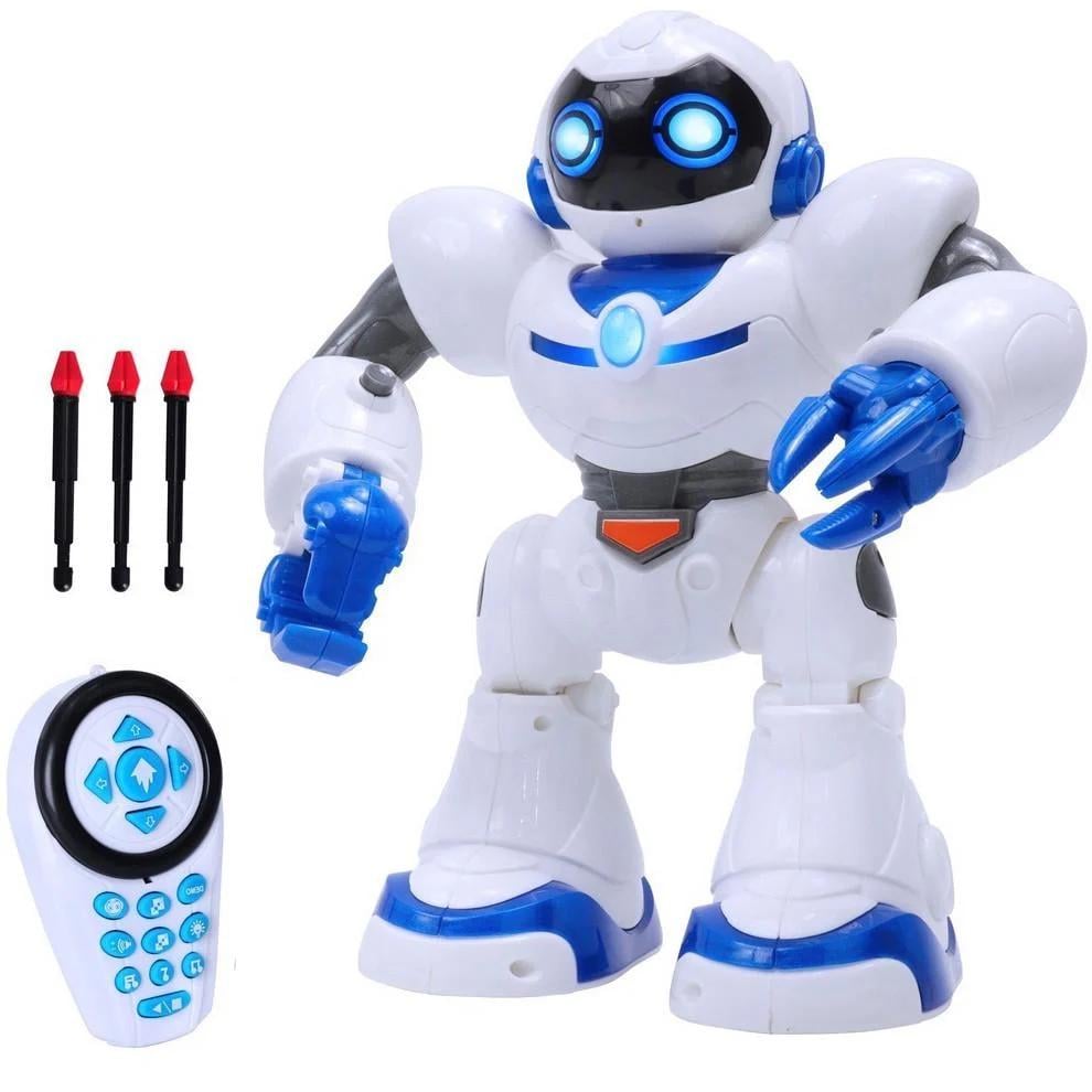 Радиоуправляемая игрушка Робот звук и свет/захватывает предметы/стреляет стрелами/на батарейках (28443635)