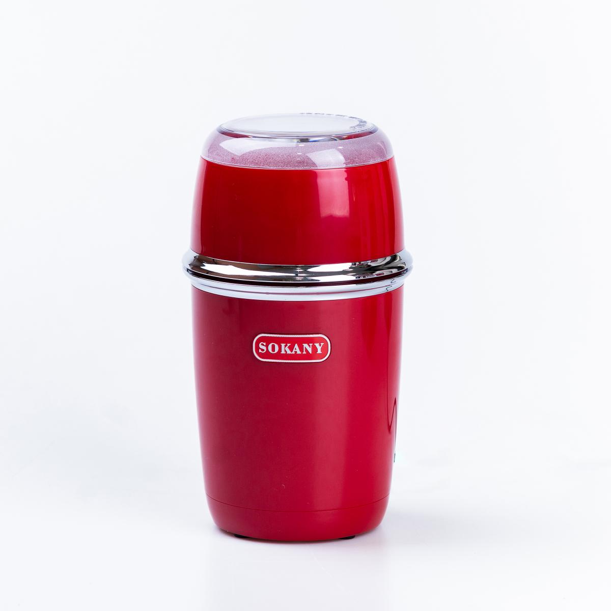 Кавомолка електрична Sokany SK-3025B 150 Вт 50 г Червоний (SK3025R)