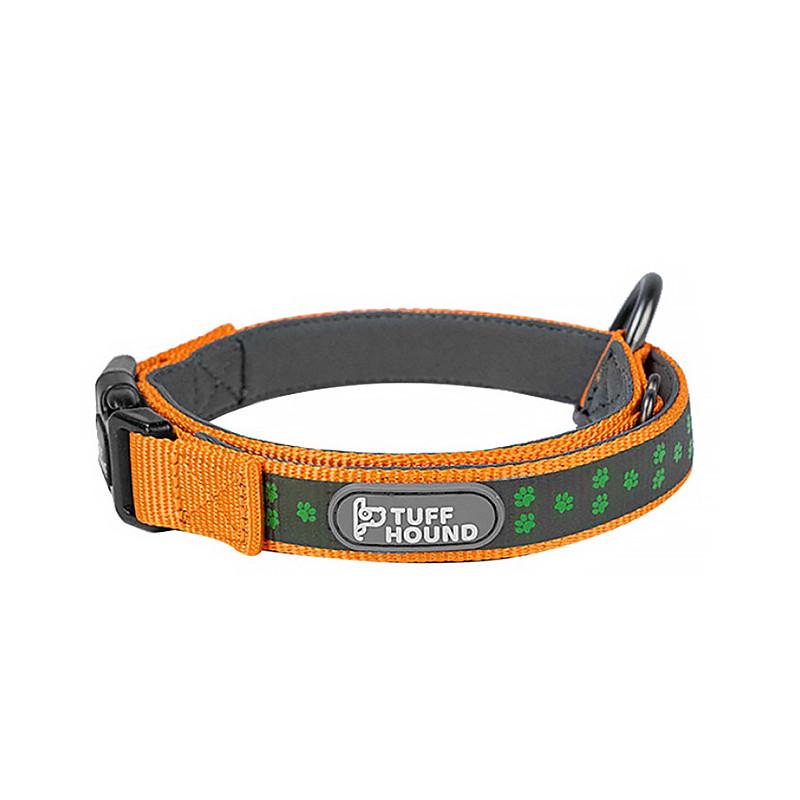 Светоотражающий ошейник для собак TUFF HOUND 1537 Orange L с утяжкой Светоотражающий ошейник для собак TUFF HOUND 1537 Orange L с утяжкой