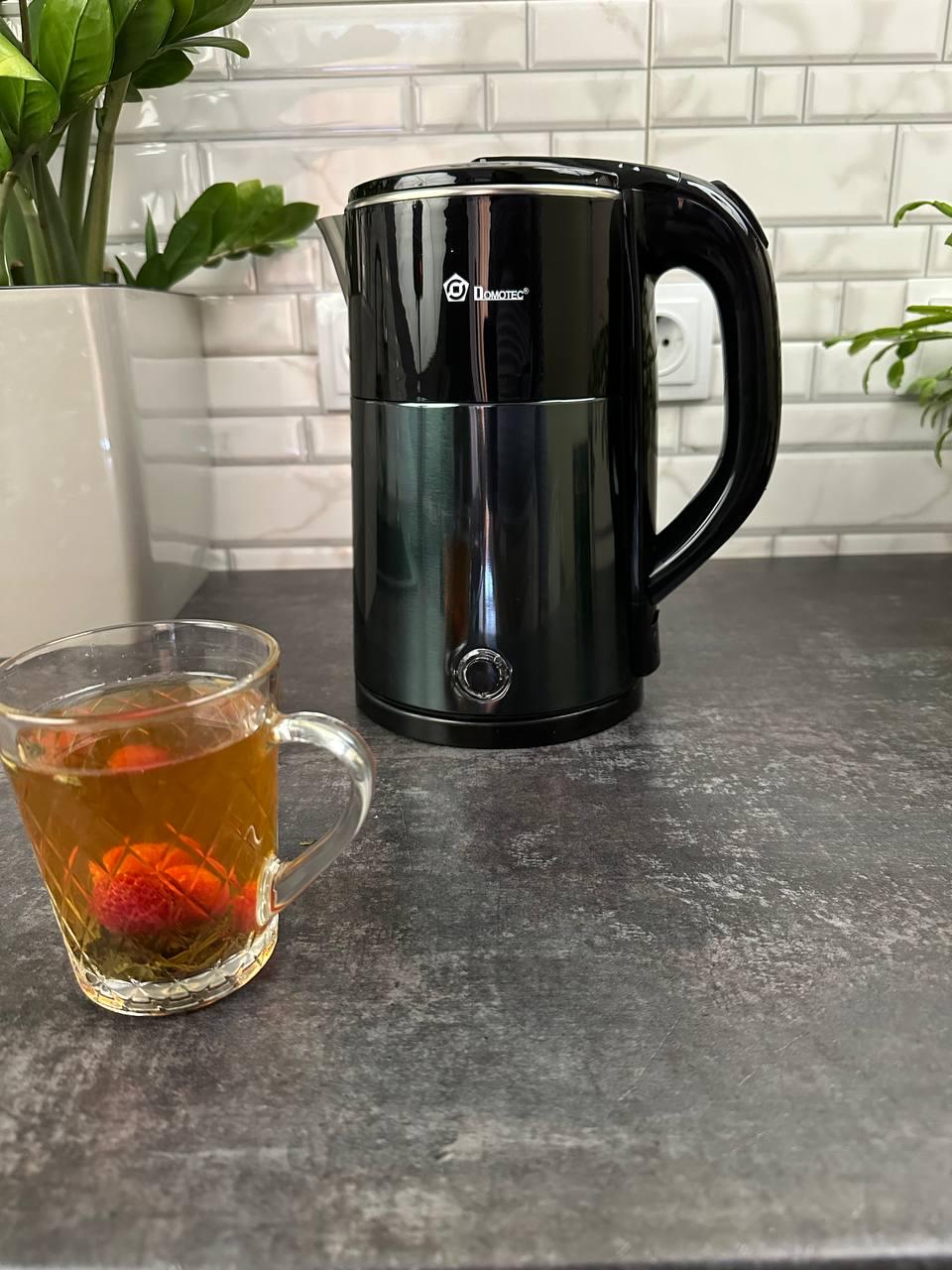 Чайник електричний із нержавіючої сталі Domotec 2,3 л 2000 Вт Темно-Зелений (MS-5029) - фото 3 Чайник електричний із нержавіючої сталі Domotec 2,3 л 2000 Вт Темно-Зелений (MS-5029) - фото 3