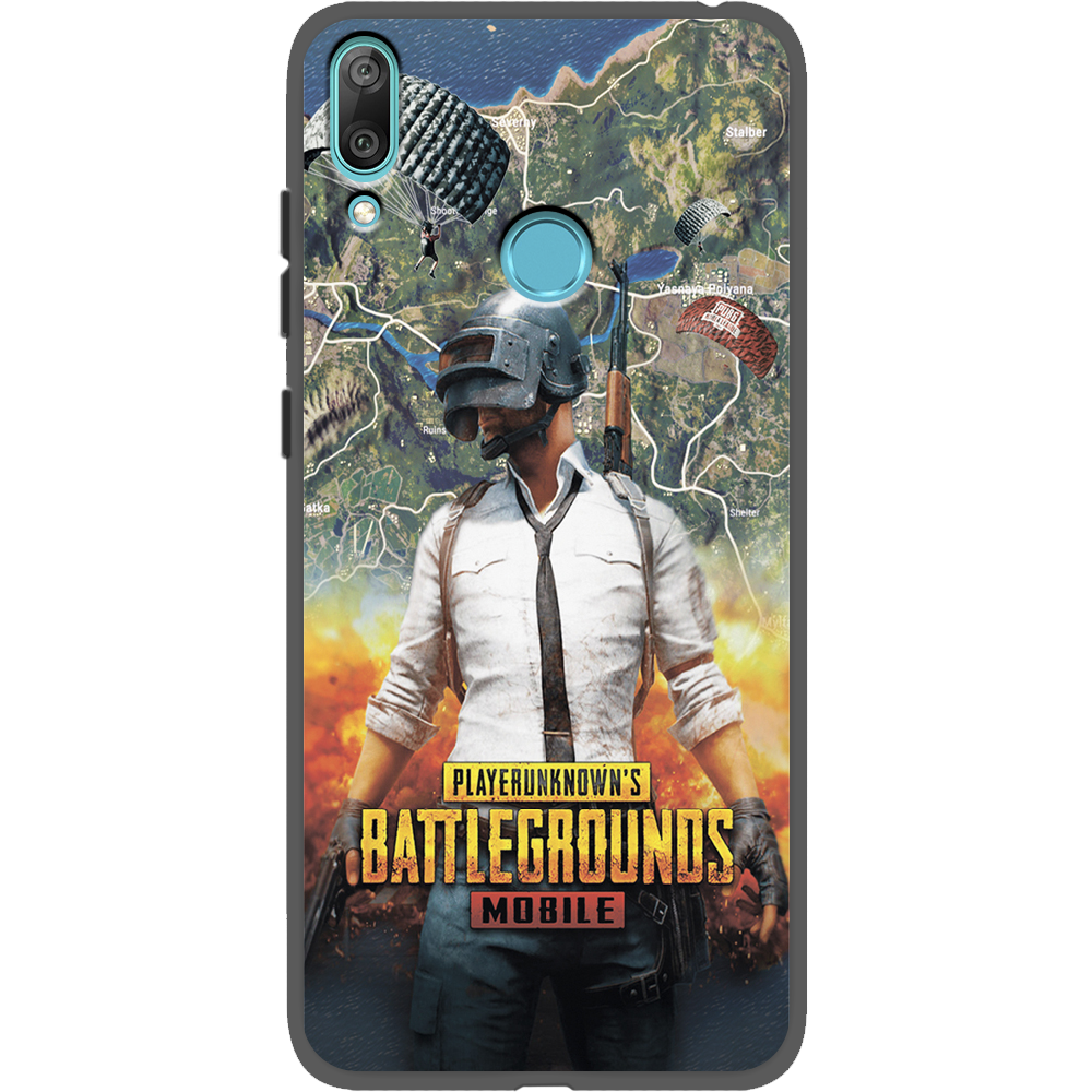 Чехол Boxface Huawei Y7 2019 PUBG Mobile Черный силикон (36044-up2309-37011)