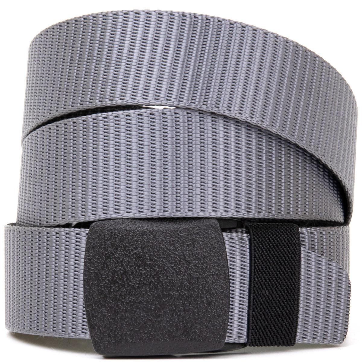 Текстильный ремень Vintage Belt 20535 с матовой пряжкой Серый