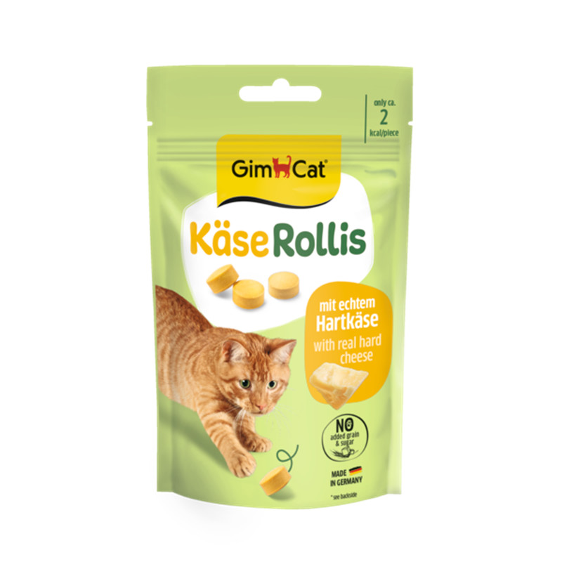 Лакомство GimCat Katzentabs Kase Rollis для кошек с сыром 40 г (27733069)
