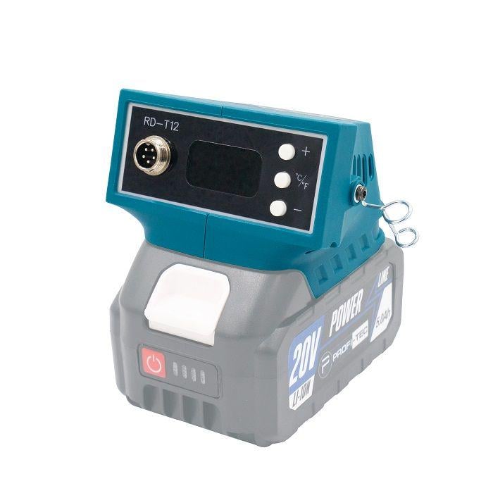 Паяльник аккумуляторный гибридный PROFI-TEC 20/220В RD-T12 без аккумуляторов и зарядного (005943) - фото 7