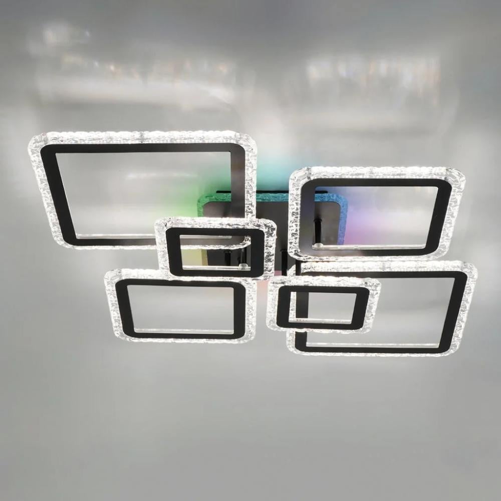 Люстра светодиодная ESLLSE SMART OVAL ICE RGB 120W 7S/960x750x110/220V/IP20 Black (27712809)