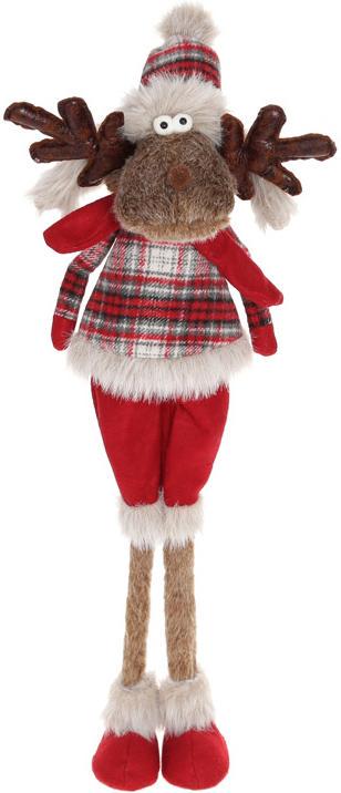 Игрушка мягкая Олень в красном 16х15х58 см