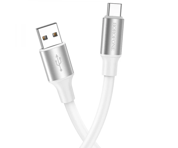 Кабель дата USB Borofone BX82 Type-C 3А 1 м White Кабель дата USB Borofone BX82 Type-C 3А 1 м White