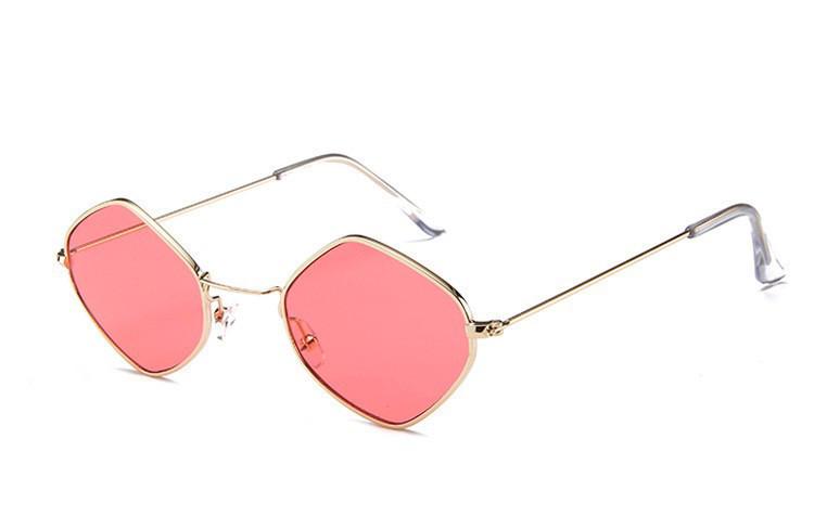 Солнцезащитные очки ромб с цветной линзой Черный/Красный