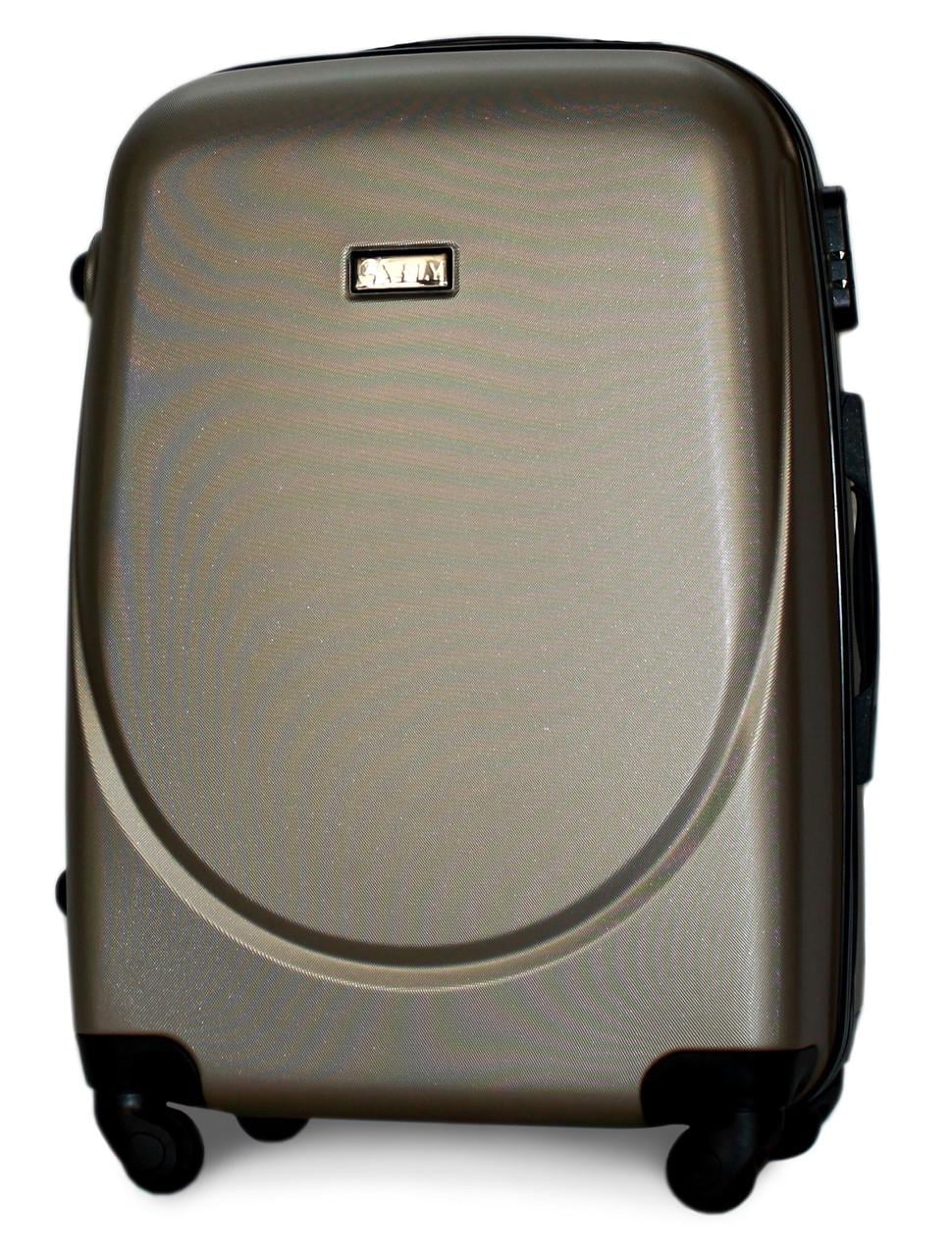 Чемодан Fly 310 средний 65х44х27 см 60 л пластиковый на 4 колесах Шампань