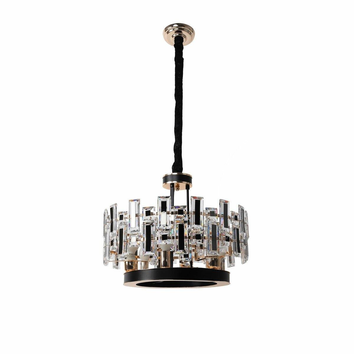 Люстра Sirius с хрустальным плафоном под шесть ламп Е14 Черный (20106-6)