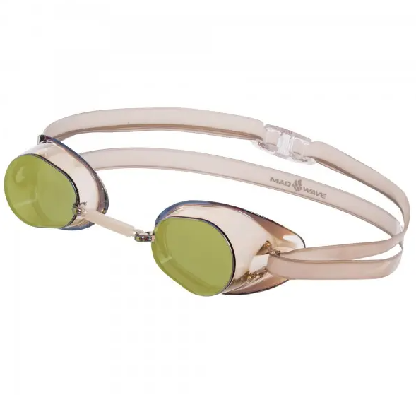 Окуляри для плавання Mad Wave RACER SW MIRROR M045502 стартові Жовтий (6936116102466)