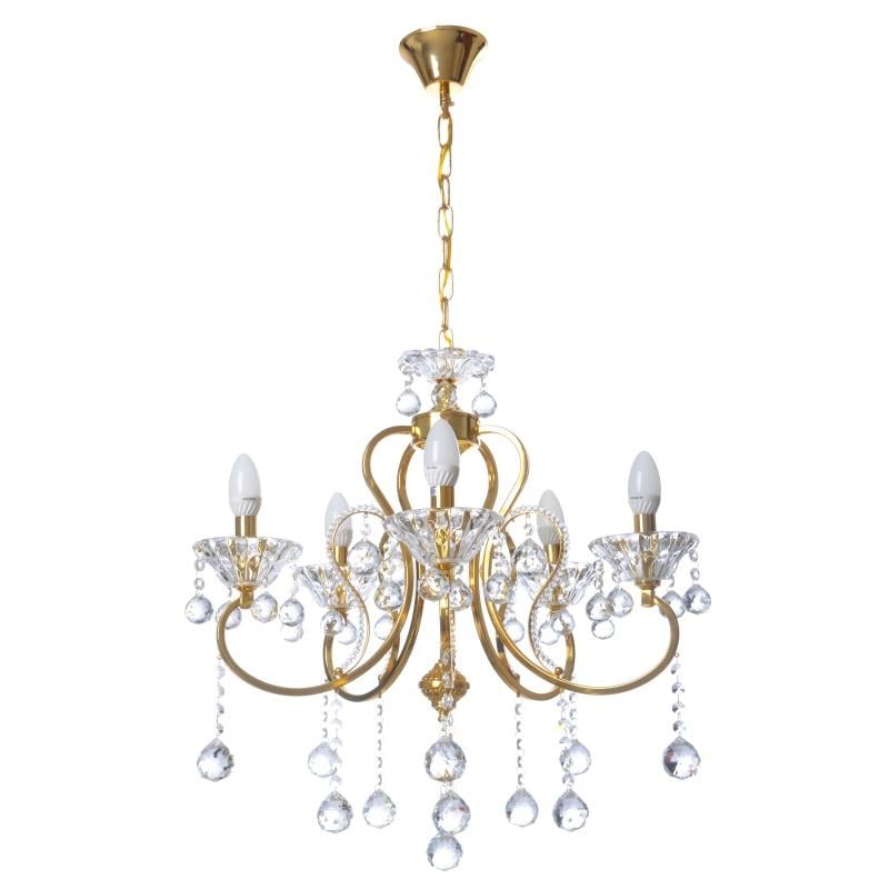 Люстра свеча подвесная прованс хрустальная Brille BCL-659S/5 E14 G