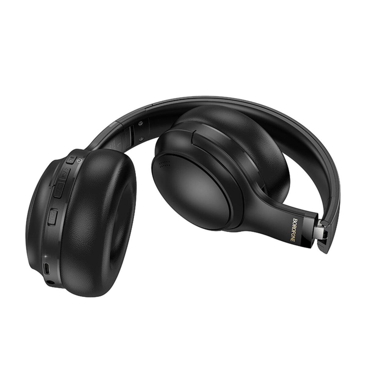 Навушники бездротові Borofone BO29 Plus Alegre Active Noise Reduction BT5.4 Headphones 400 mAh Black (6941991116056) - фото 5