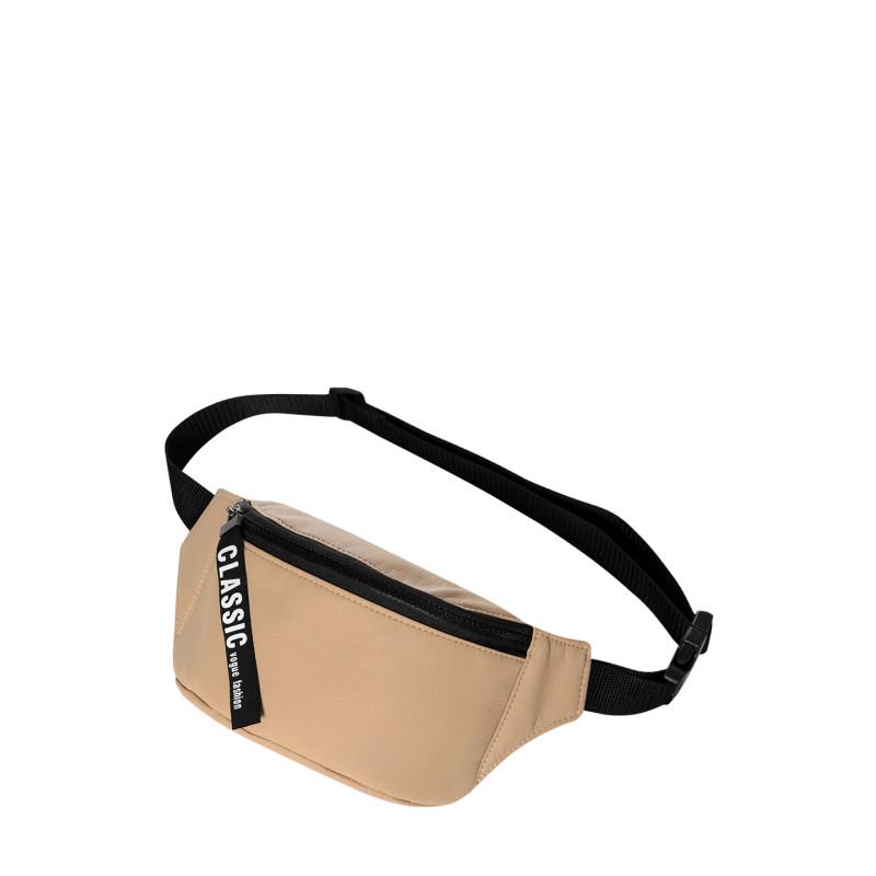 Сумка бананка на пояс Sambag Tirso MSH с лентой 31x12x5 см Бежевый