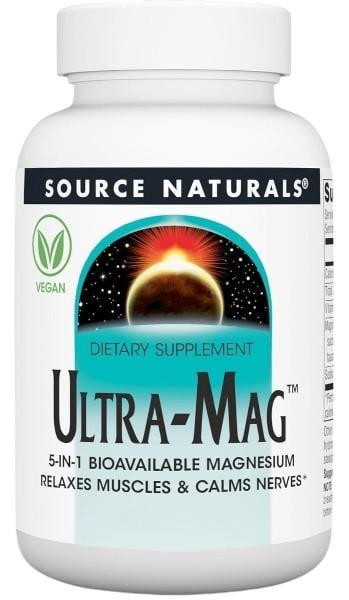 Магній комплексний цитрат/сукцинат/гліцинат/малат/таурат з Вітаміном В6 Source Naturals Ultra-Mag 30 таблеток Магній комплексний цитрат/сукцинат/гліцинат/малат/таурат з Вітаміном В6 Source Naturals Ultra-Mag 30 таблеток