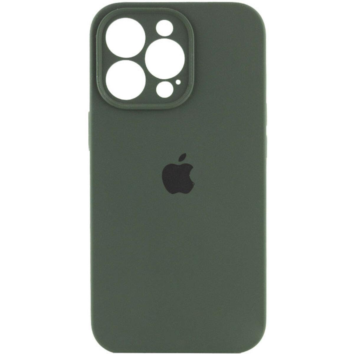 Противоударный чехол для Apple iPhone 15 Pro Max Silicone Full Case AA Camera Protect / Atrovirens