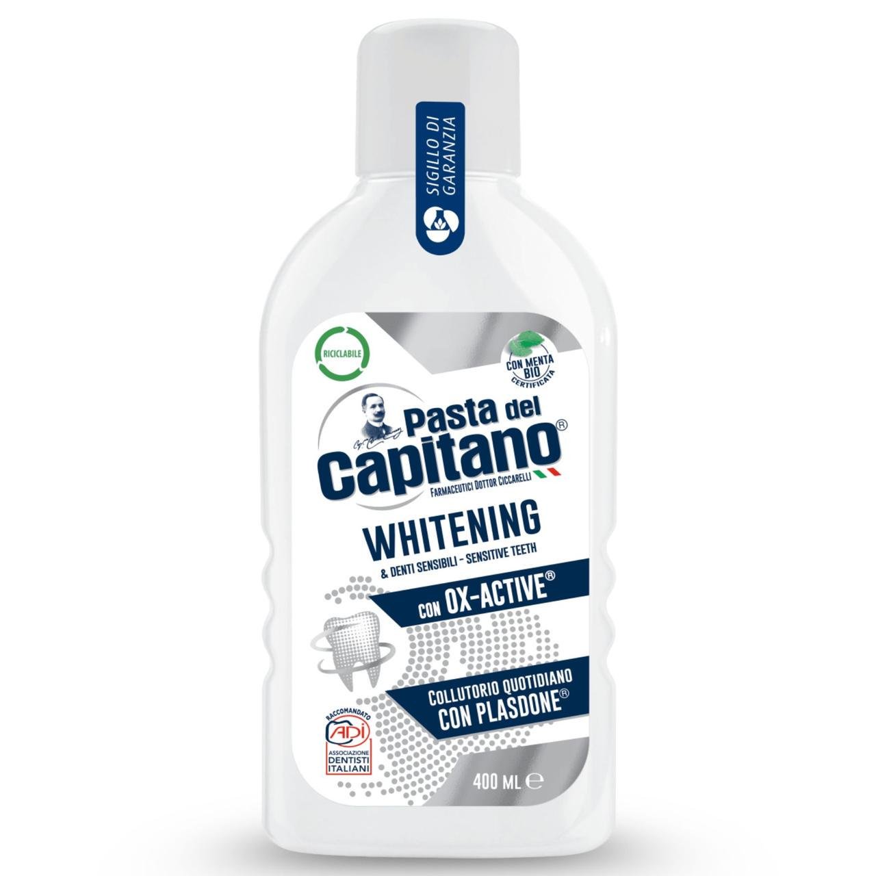 Ополіскувач для ротової порожнини для відбілювання зубів Pasta Del Capitano Whitening 400 мл