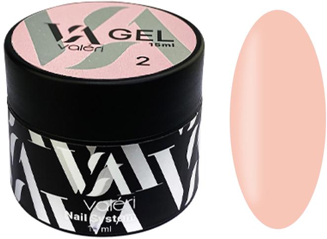 Гель для ногтей Valeri Builder Gel 02 Nude для укрепления и моделирования 15 мл (51946)