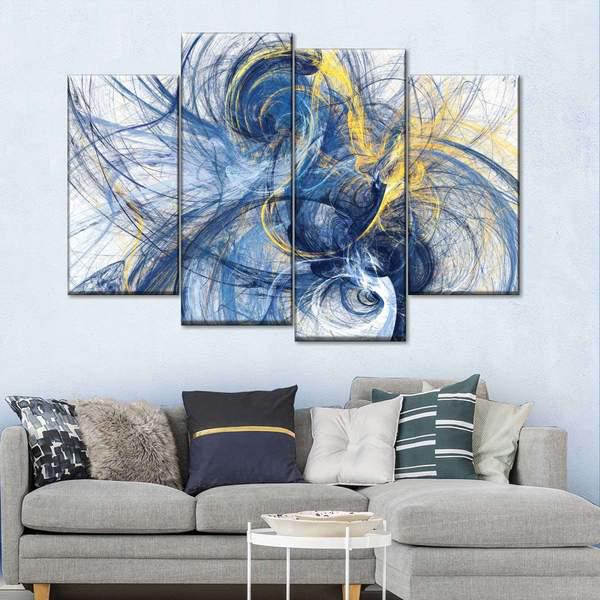 Модульная картина KIL Art Взрыв красок из четырех частей 89x56 см (M4_M_8)