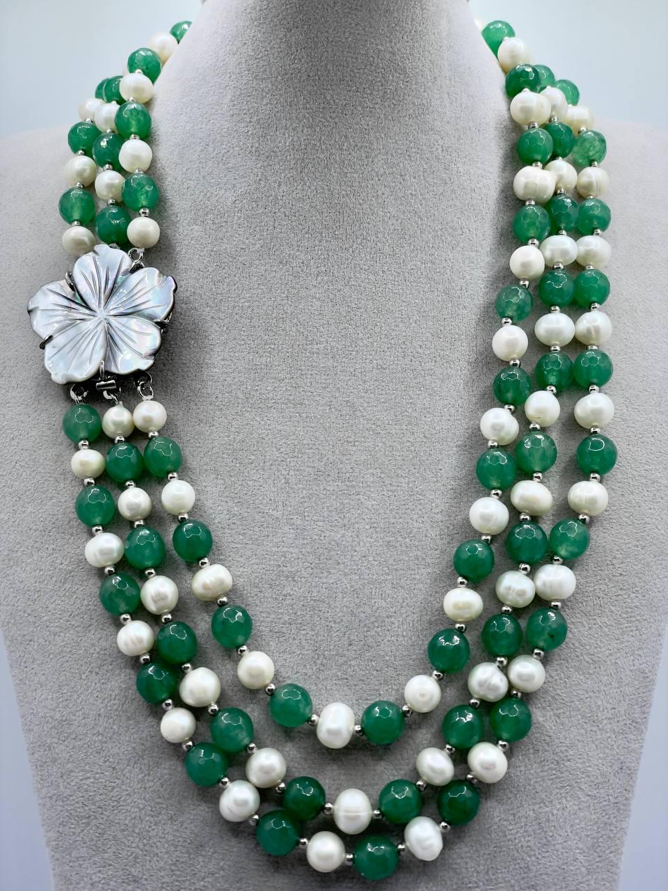 Бусы агат 45 см 7-8 мм Белый (1348)