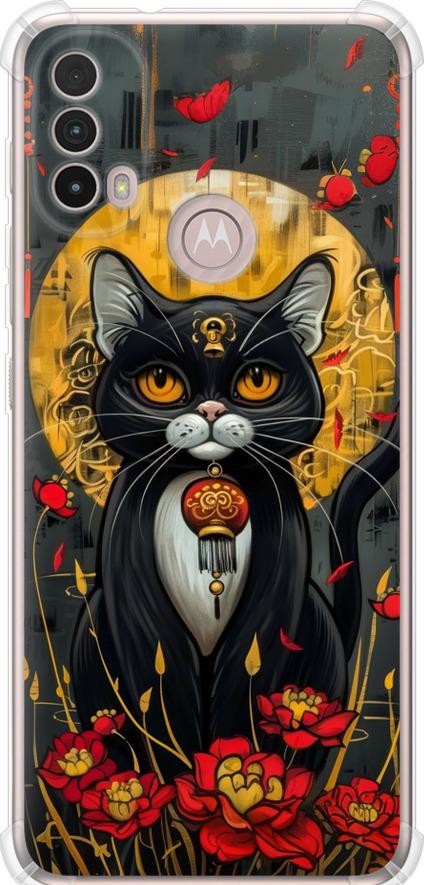 Чехол на Motorola E40 China Cat (6134sp-2660-42517) Чехол на Motorola E40 China Cat (6134sp-2660-42517)