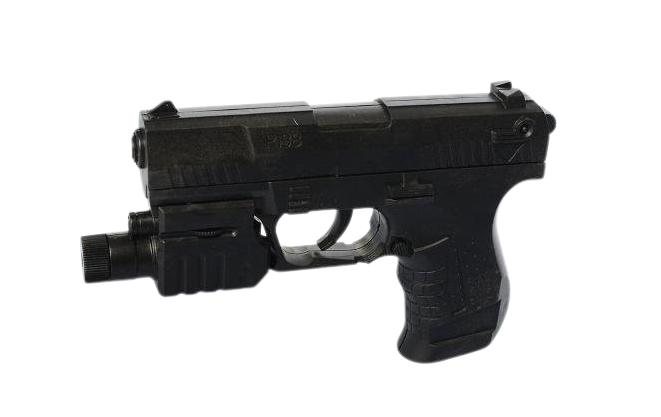 Детский пистолет игрушечный A-Toys на пульках 13,5 см свет/лазер на батарейке (138D) Детский пистолет игрушечный A-Toys на пульках 13,5 см свет/лазер на батарейке (138D)