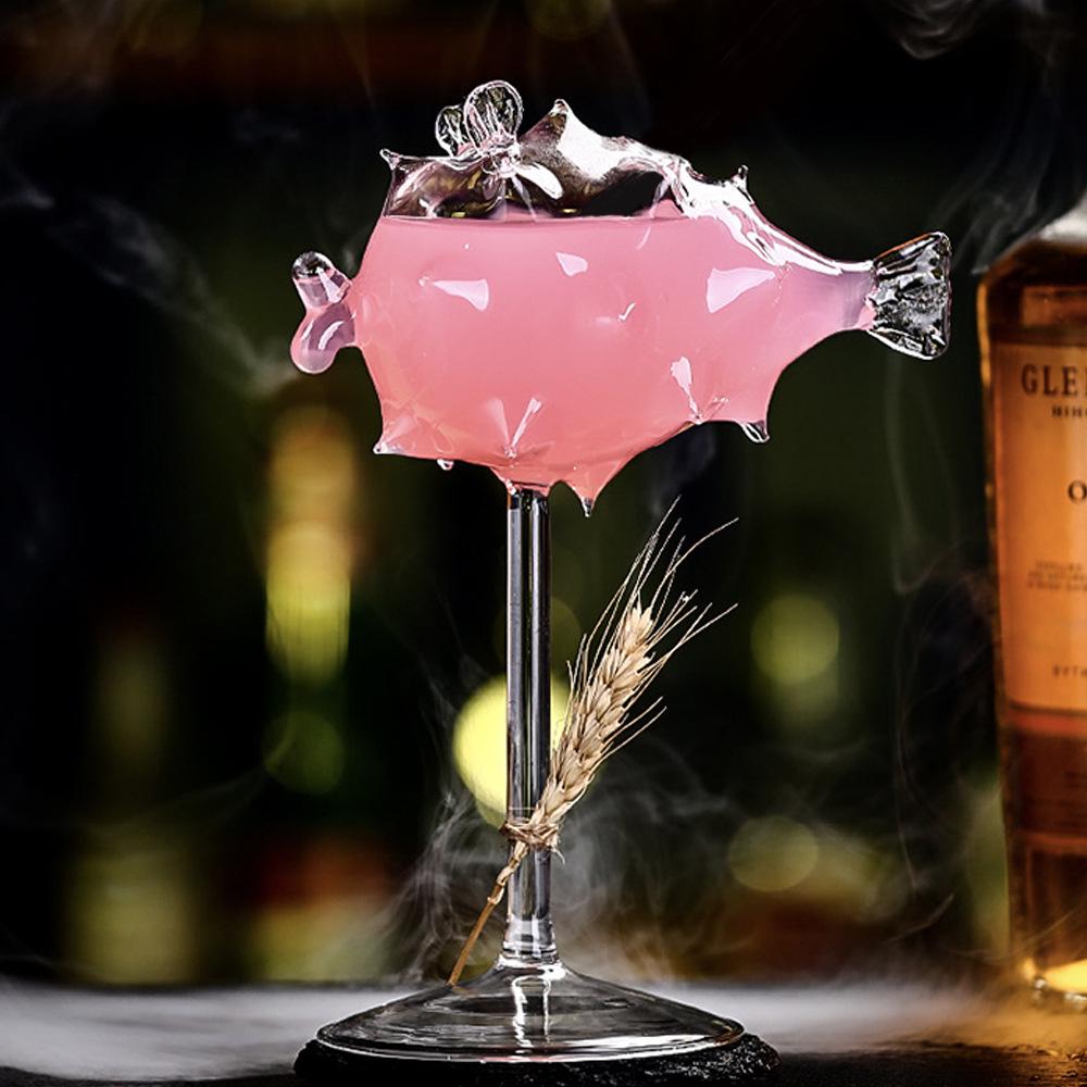 Бокал Риба Фугу для напоїв зі скляною трубочкою Sweet Dreams 200 мл (EH1403300)