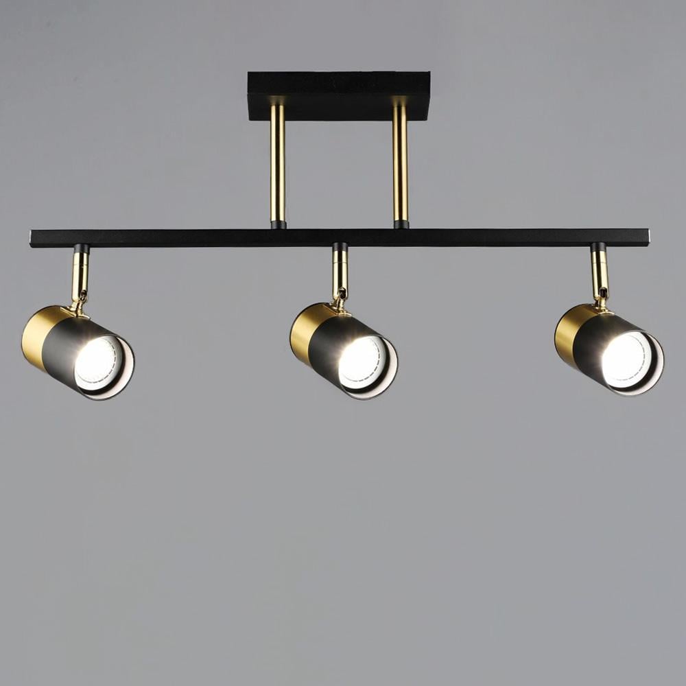 Люстра-спот потолочная с поворотным механизмом Light House SRS-B 20360/3 BK+COP Черный/Медный