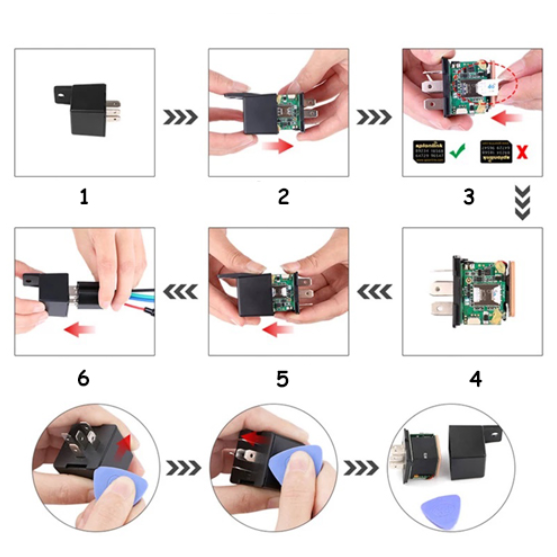 Трекер GPS/GSM MV720 для авто/мото/вантажівки під SIM-карту з блокуванням двигуна 80 mAh Black (510631) - фото 4 Трекер GPS/GSM MV720 для авто/мото/вантажівки під SIM-карту з блокуванням двигуна 80 mAh Black (510631) - фото 4