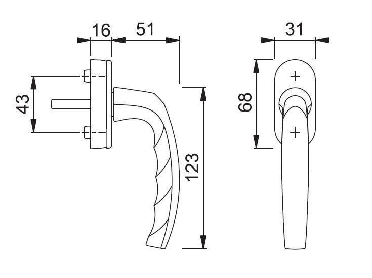 Ручка Hoppe Atlanta Secustik F2 Шампань - фото 2 Ручка Hoppe Atlanta Secustik F2 Шампань - фото 2