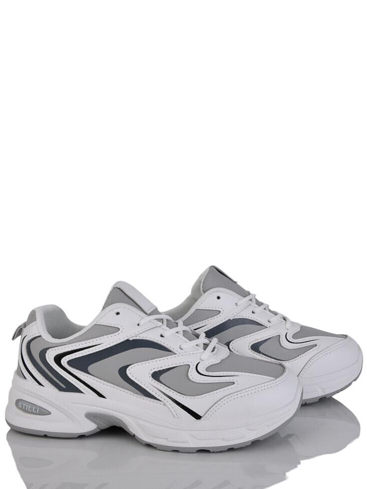 Кроссовки кожаные Stilli MNMN310-8 р. 37 Серо-белый