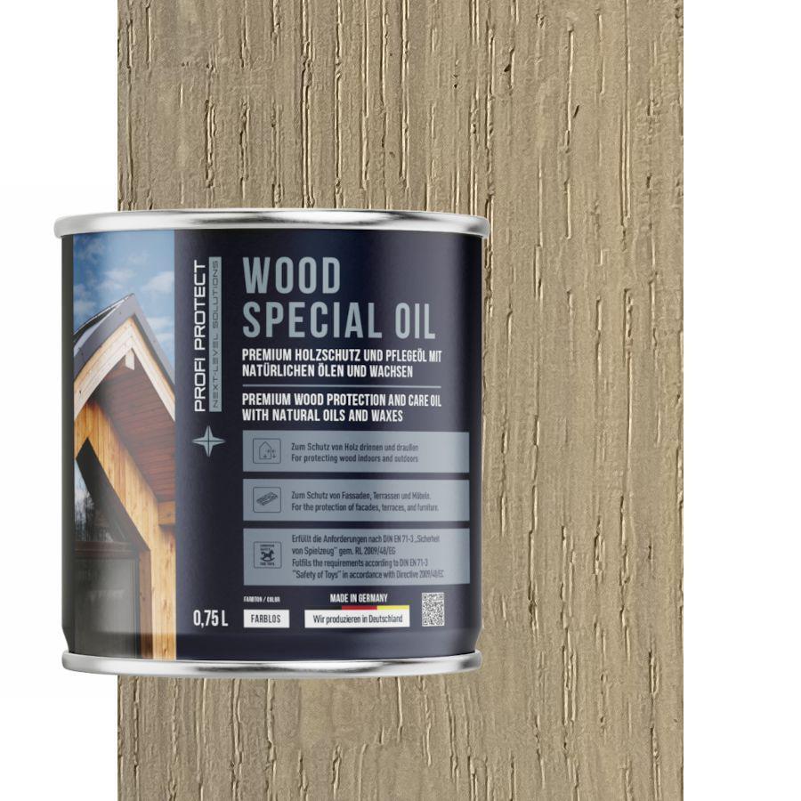 Масло для террас ProfiProtect Wood Special Oil с воском 0,75 л Light-Ivory-eiche (20756475) - фото 1