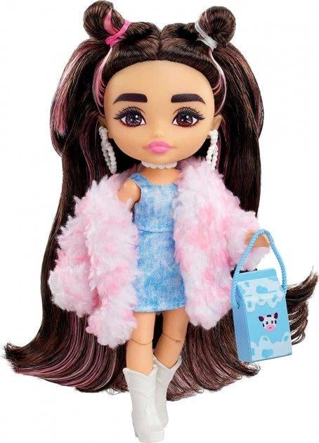 Кукла Barbie Extra Minis Doll with Cow Print Furry Jacket (1959366013)