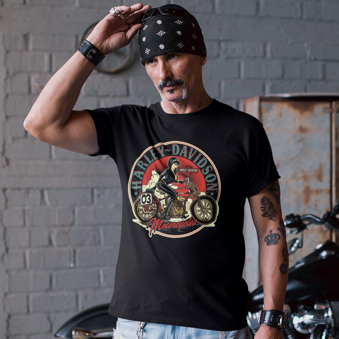 Футболка унисекс Harley Davidson Motorcycles 03 M Черный (00000011603)