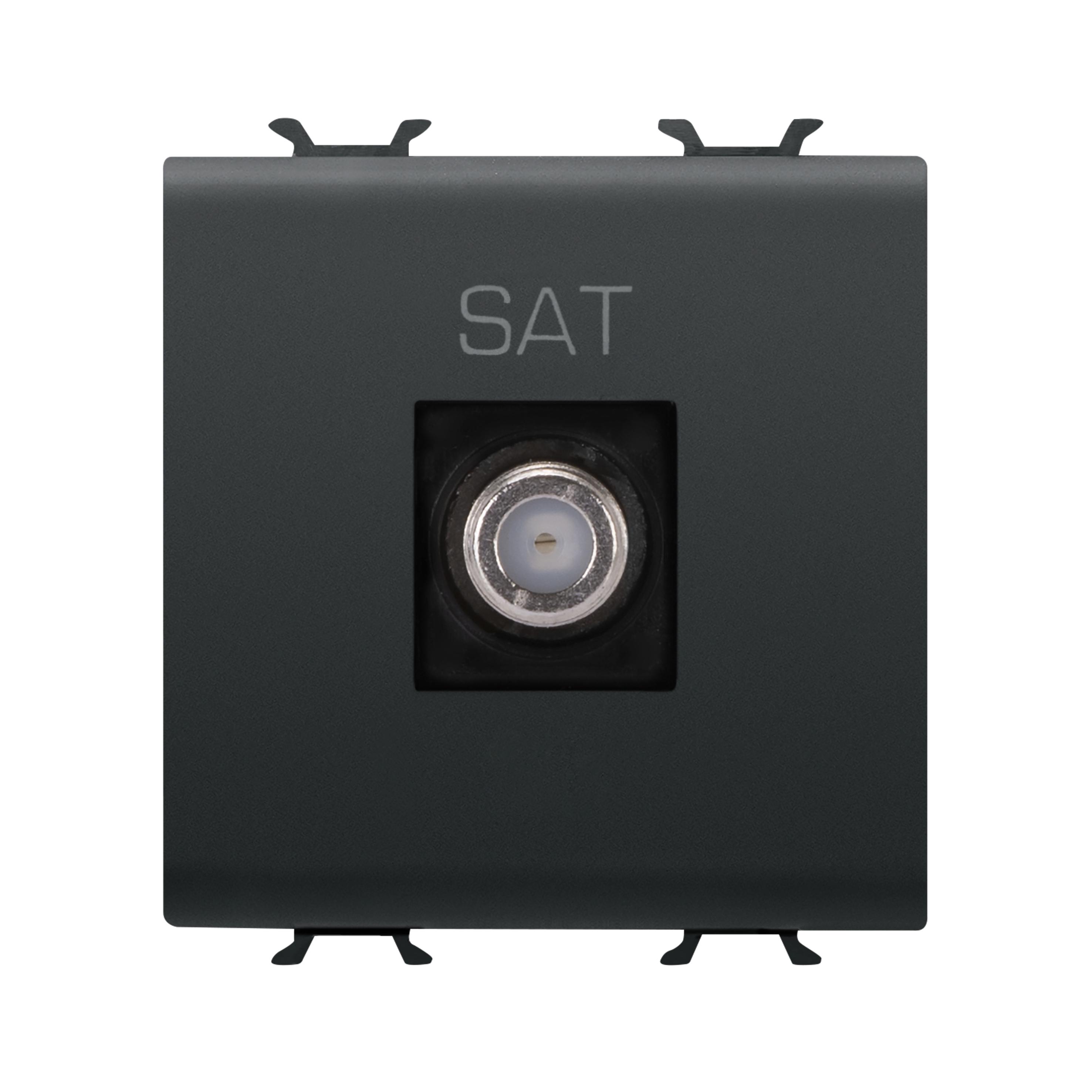 Розетка TV/SAT конечная Gewiss Chorusmart Черный (GW12377)