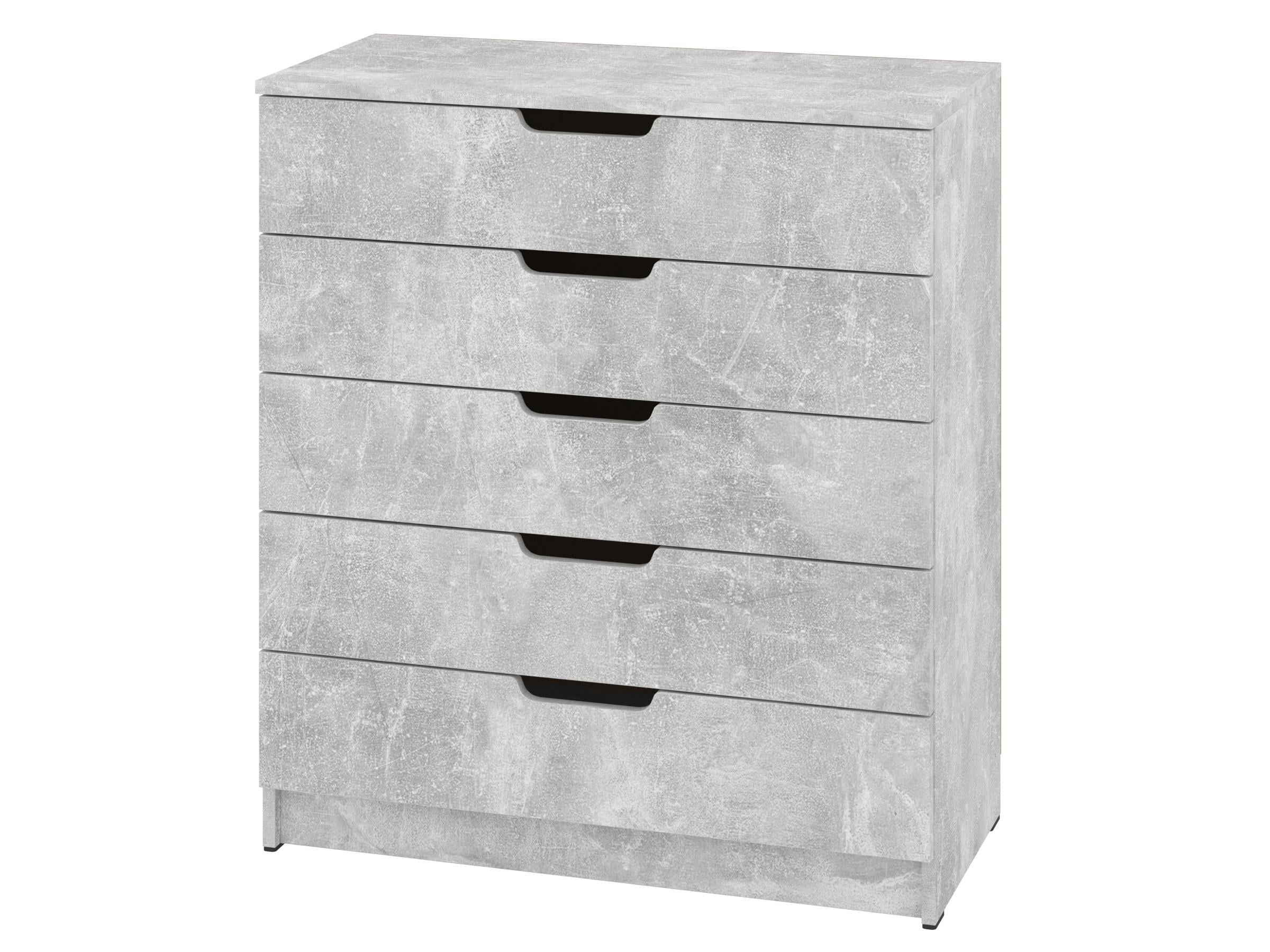 Комод с ящиками PEHOTIN ЭКО К-5 ДСП 80х38х90 см Бетон (PN-100660)