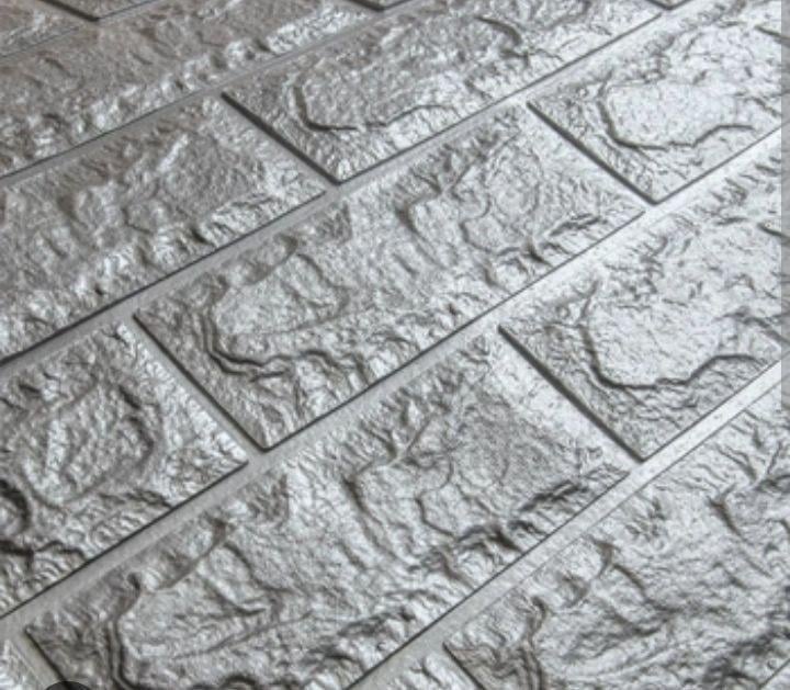 3D-панель самоклеюча під цеглу рулон 5000x700x4 мм Срібло (BN4-006-5) - фото 2 3D-панель самоклеюча під цеглу рулон 5000x700x4 мм Срібло (BN4-006-5) - фото 2