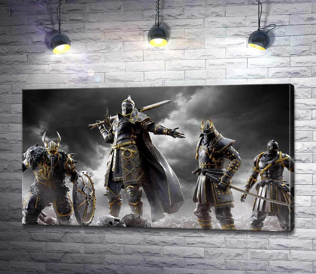 Картина ArtPoster Воины разных стран на постере игры For Honor 100x56 см Модуль №1 (004157)