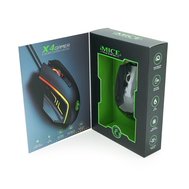 Мишка дротова ігрова iMice X4 RGB Чорний (26755870) - фото 3 Мишка дротова ігрова iMice X4 RGB Чорний (26755870) - фото 3