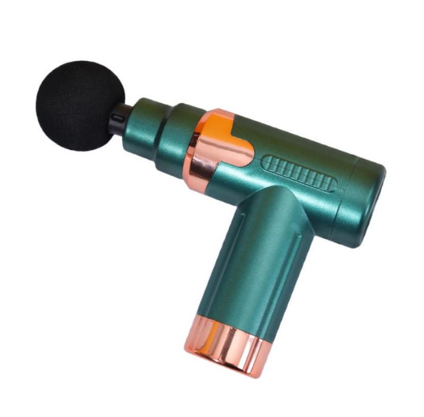 Массажер для мышц тела FASCIAL GUN JY-760 ударный перкуссионный 4 насадки Зеленый