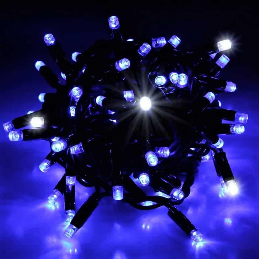 Гирлянда наружная карниз 150 LED 5 мм 10 м Синий (30097)