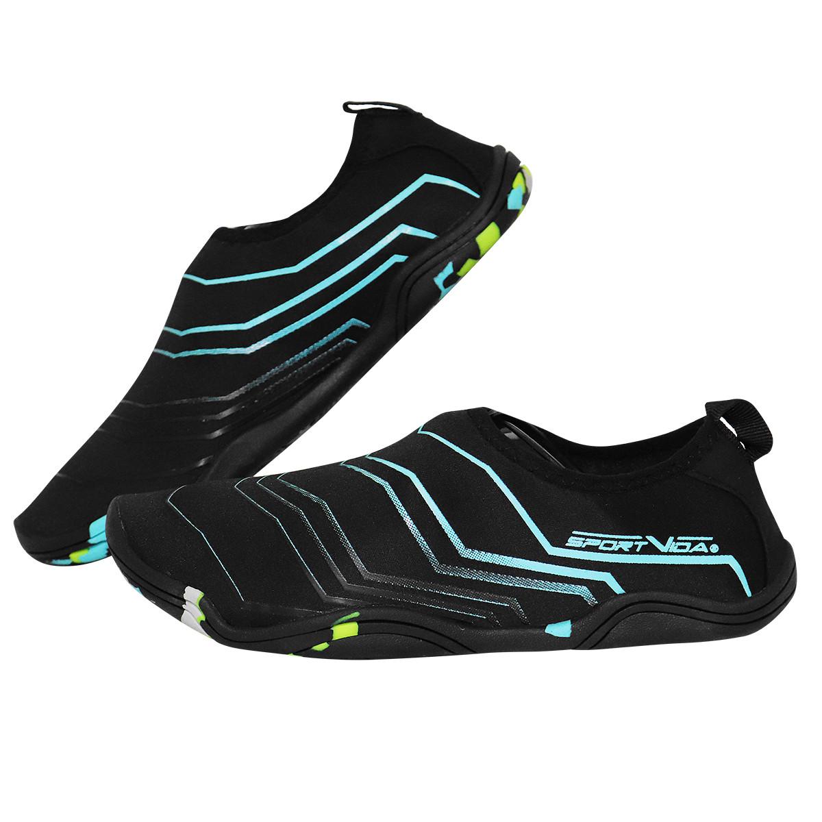 Аквашузи для пляжу і коралів SportVida SV-GY0005-R37 Size 37 Black/Blue - фото 1