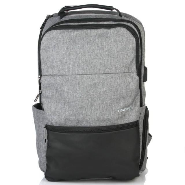 Рюкзак Tigernu T-B3905 15,6 з USB 25 л Сірий