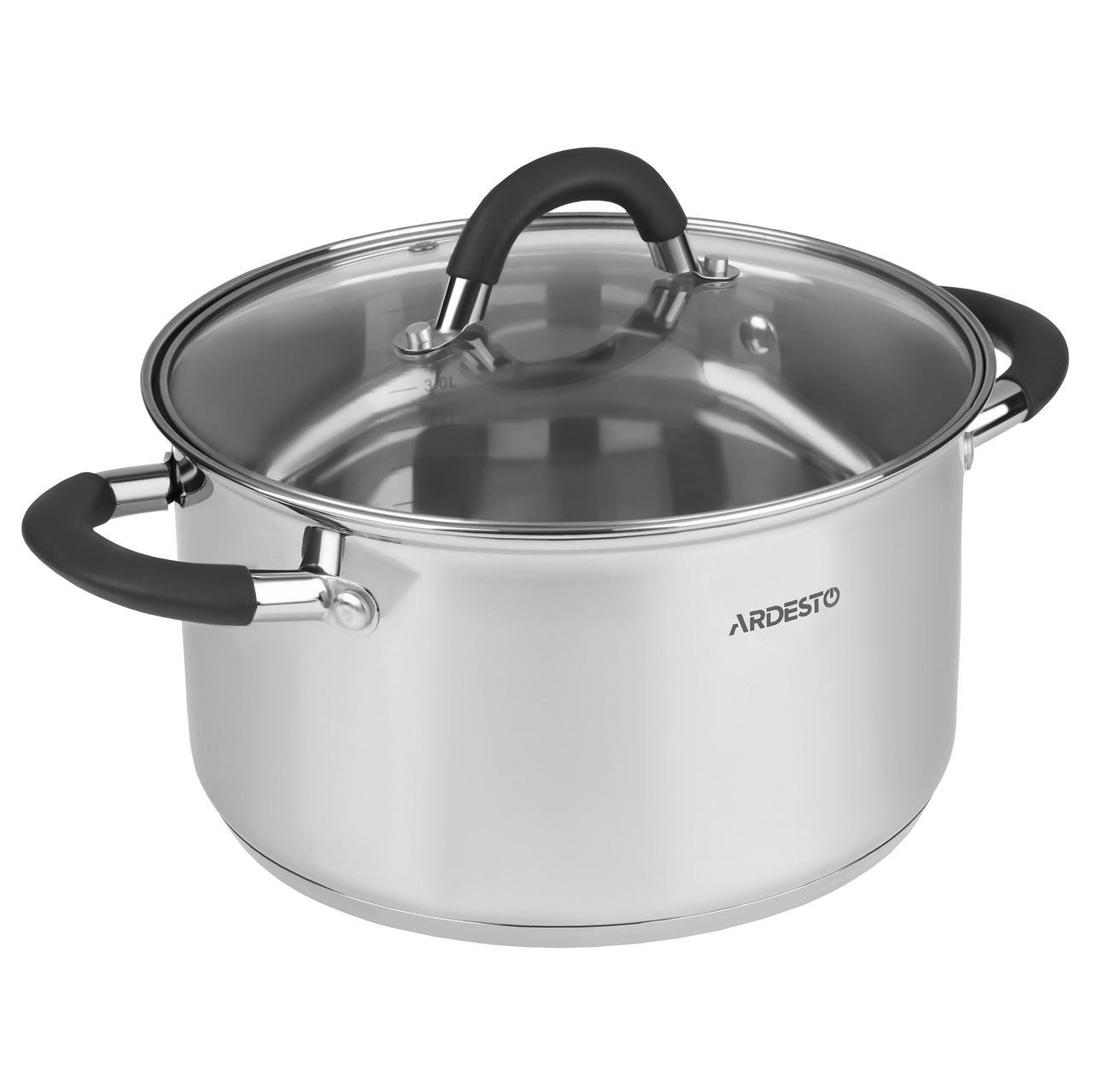 Каструля Ardesto AR1947CS Gemini Salerno нержавіюча сталь 4,4 л (1495420471)