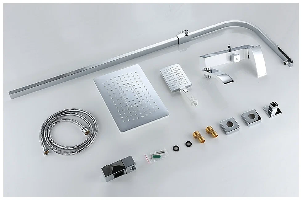 Душевая система Gappo G07 G2407-8 излив-переключатель на лейку Белый/Хром - фото 7