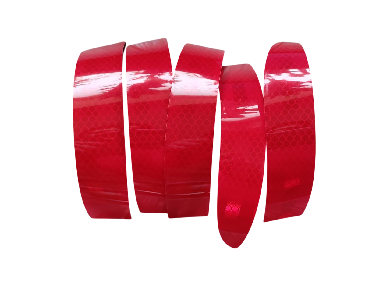 Светоотражающие полоски на бампер авто 5 отрезков Красный (1792102452)