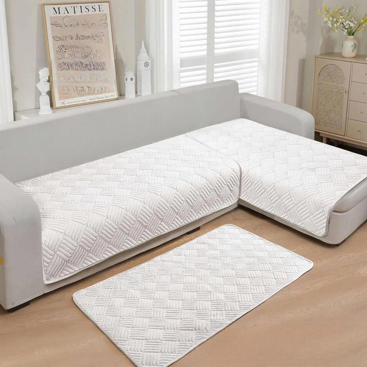 Комплект Дивандек покрывало 90х210 см/накидки 2 шт. 90х160 см Молочный (П4К-am-divandek-0024) Комплект Дивандек покрывало 90х210 см/накидки 2 шт. 90х160 см Молочный (П4К-am-divandek-0024)