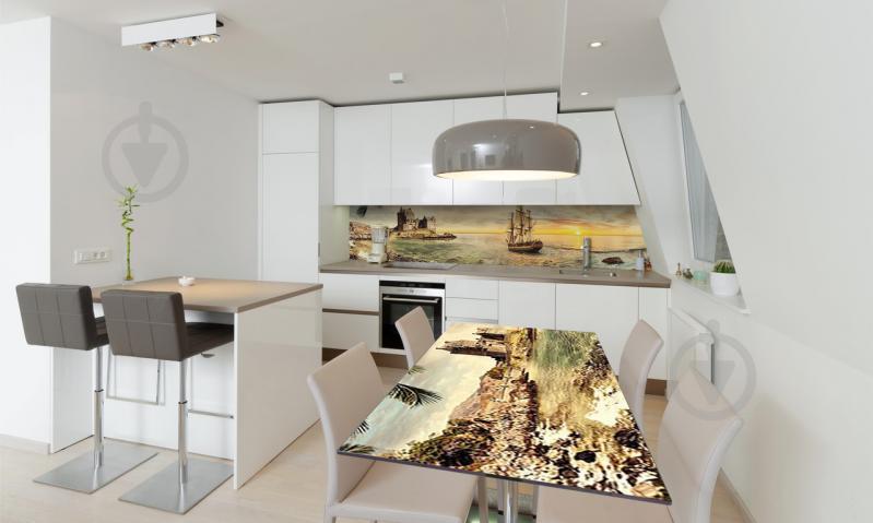 Наклейка виниловая на стол Zatarga «Утес Винтаж корабль» 600х1200 мм Z180413st