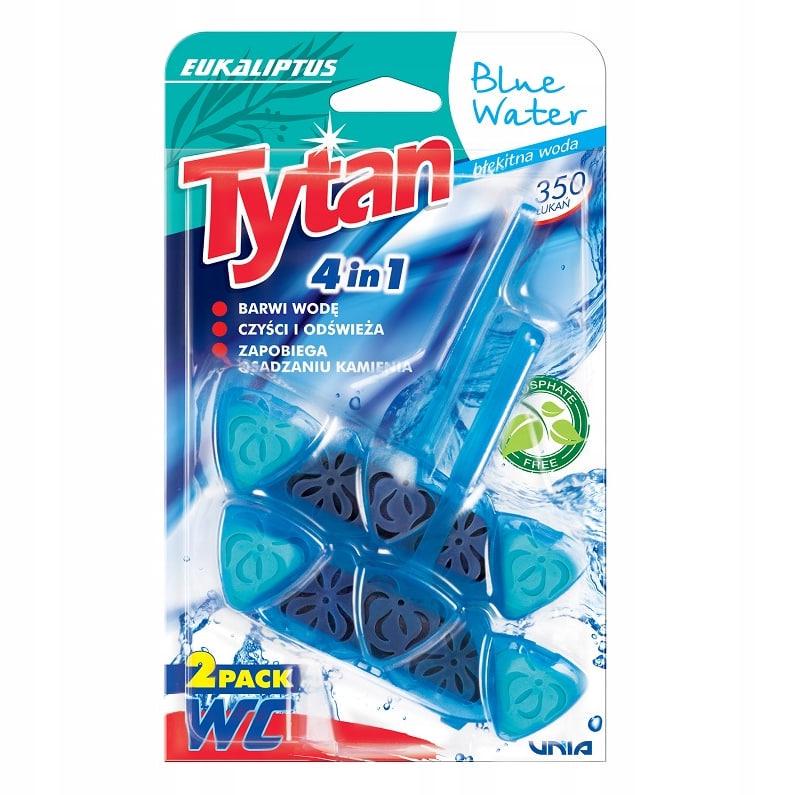 Блок для четырехфазного унитаза Tytan Professional 4в1 Eucalyptus Blue Water 2x40 г